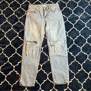 Distressed Light Blue Jeans Forever 21 Girls